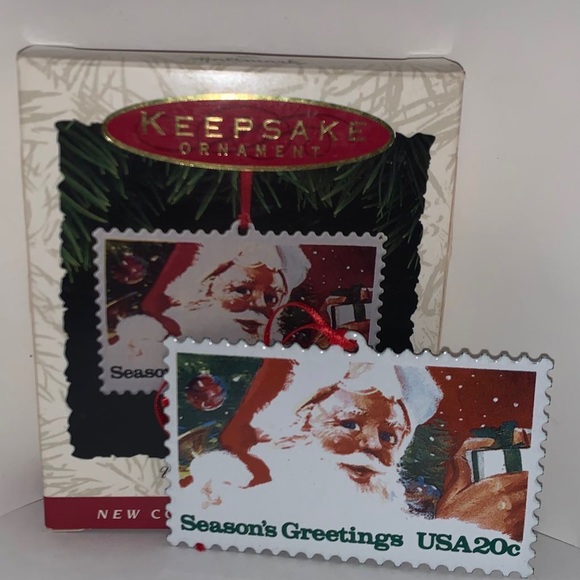 Vintage 1993 Hallmark Keepsake US Christmas Stamps Ornament 1st In Series New. - Picture 12 of 12